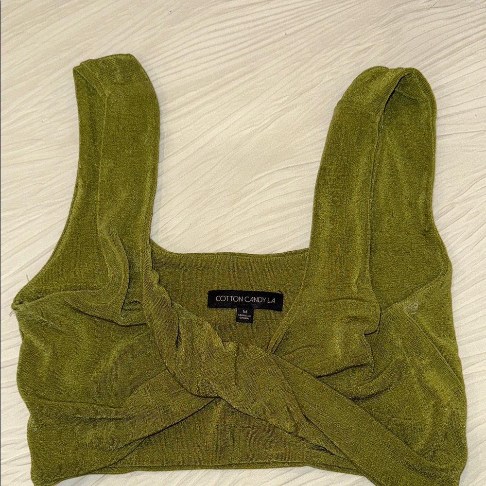 Cotton Candy LA Olive Twist Front Tank Top
